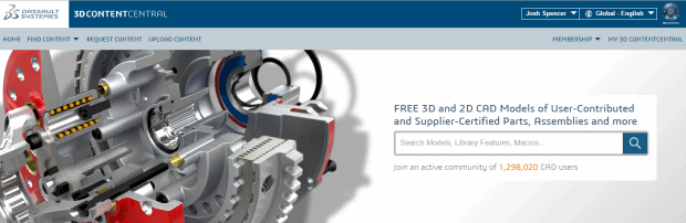 3D ContentCentral - Free 3D CAD Models, 2D Drawings, and Supplier