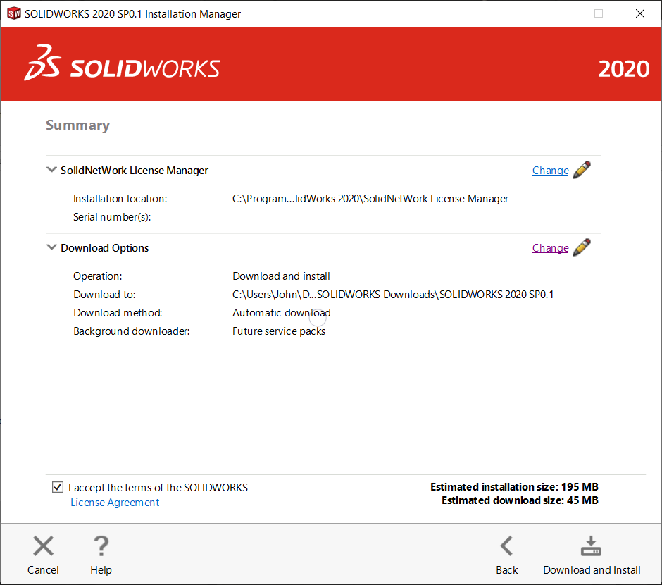 solidworks license manager 2020 download